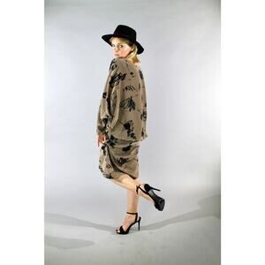 80s Shift Dress VinTAGe DOLMAN BOHO Midi Shift Dress OS